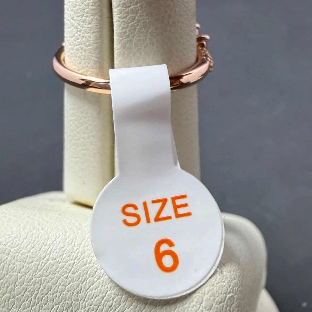 Bomb Party As You Like It‎ Size 6 Ring Amethyst CZ RBP5768 Rose Gold Plating
